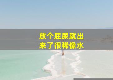 放个屁屎就出来了很稀像水