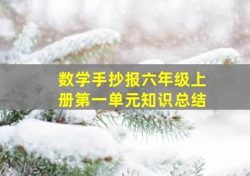 数学手抄报六年级上册第一单元知识总结