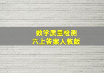 数学质量检测六上答案人教版