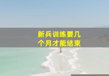 新兵训练要几个月才能结束