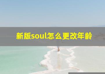 新版soul怎么更改年龄