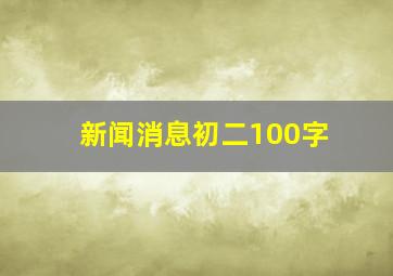 新闻消息初二100字