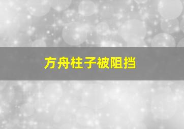 方舟柱子被阻挡