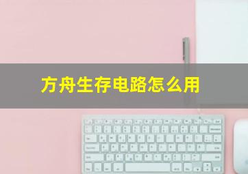 方舟生存电路怎么用