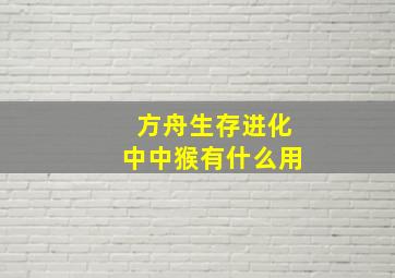 方舟生存进化中中猴有什么用