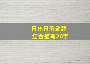 日出日落动静结合描写20字