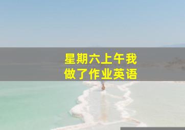 星期六上午我做了作业英语