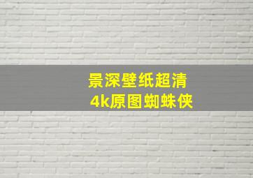 景深壁纸超清4k原图蜘蛛侠