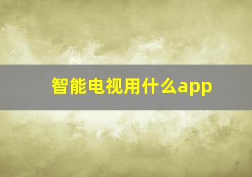 智能电视用什么app