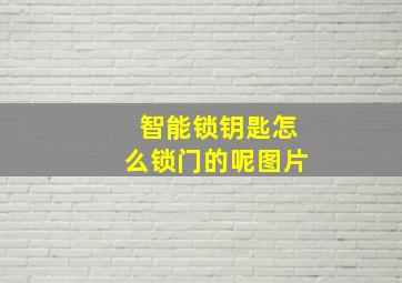 智能锁钥匙怎么锁门的呢图片