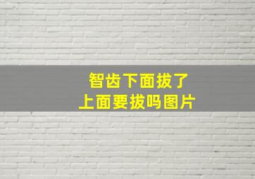 智齿下面拔了上面要拔吗图片