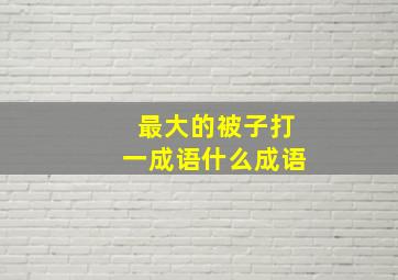 最大的被子打一成语什么成语