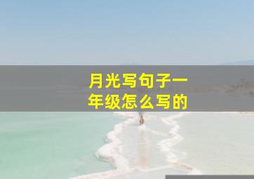 月光写句子一年级怎么写的