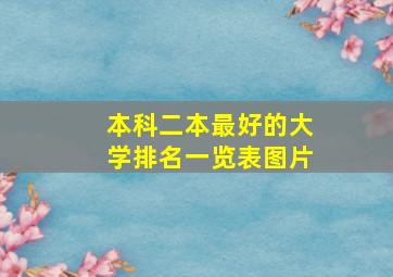 本科二本最好的大学排名一览表图片