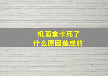 机顶盒卡死了什么原因造成的