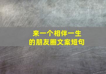 来一个相伴一生的朋友圈文案短句