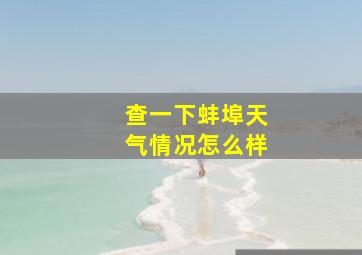 查一下蚌埠天气情况怎么样