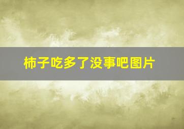 柿子吃多了没事吧图片