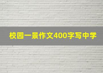 校园一景作文400字写中学