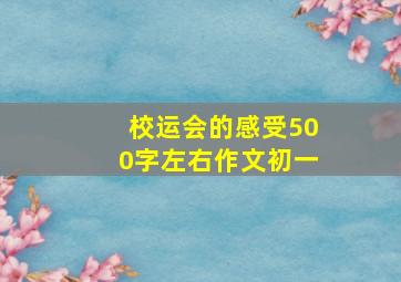 校运会的感受500字左右作文初一