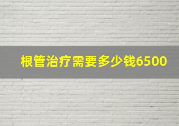 根管治疗需要多少钱6500