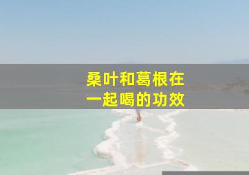 桑叶和葛根在一起喝的功效