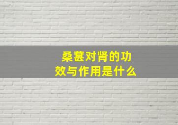 桑葚对肾的功效与作用是什么