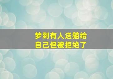 梦到有人送猫给自己但被拒绝了