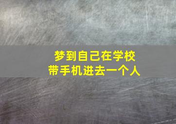 梦到自己在学校带手机进去一个人