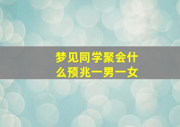 梦见同学聚会什么预兆一男一女