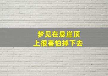 梦见在悬崖顶上很害怕掉下去