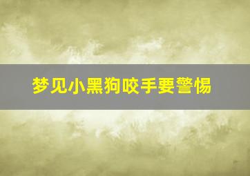 梦见小黑狗咬手要警惕