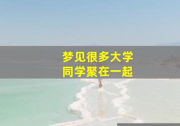 梦见很多大学同学聚在一起