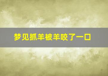 梦见抓羊被羊咬了一口