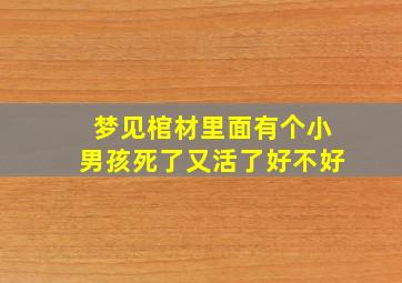 梦见棺材里面有个小男孩死了又活了好不好