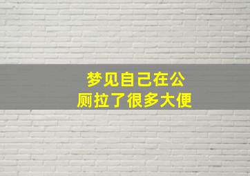 梦见自己在公厕拉了很多大便