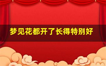 梦见花都开了长得特别好