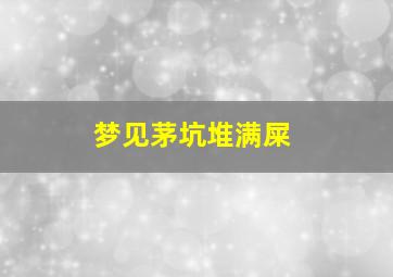 梦见茅坑堆满屎