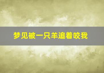 梦见被一只羊追着咬我