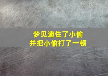 梦见逮住了小偷并把小偷打了一顿