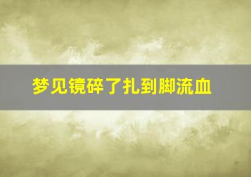 梦见镜碎了扎到脚流血