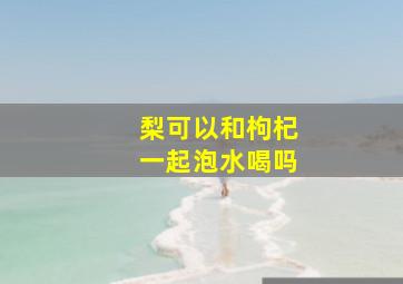 梨可以和枸杞一起泡水喝吗