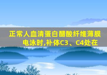 正常人血清蛋白醋酸纤维薄膜电泳时,补体C3、C4处在