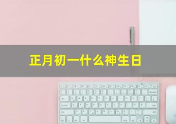 正月初一什么神生日