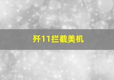 歼11拦截美机