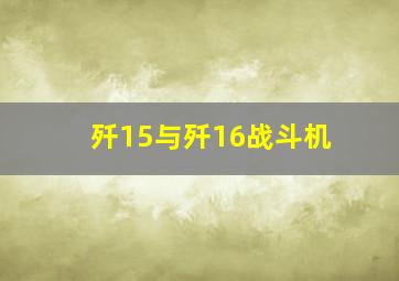 歼15与歼16战斗机