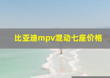 比亚迪mpv混动七座价格