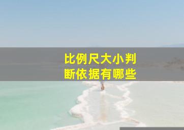 比例尺大小判断依据有哪些