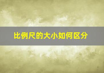 比例尺的大小如何区分