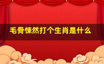 毛骨悚然打个生肖是什么